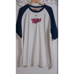 Nike MLB XXL Grey Minnesota Twins Casual Game Baseball Pullover Athleisure Shirt
